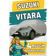 Car Shell Suzuki Vitara Uyumlu Araba Brandası Su ve Güneş Geçirmez Çizilmez Miflonlu Örtü Oto Örtü