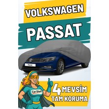 Car Shell Volkswagen Passat Uyumlu Araba Brandası Su ve Güneş Geçirmez Çizilmez Miflonlu Örtü Oto Örtü