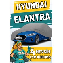Car Shell Hyundai Elantra Uyumlu Araba Brandası Su ve Güneş Geçirmez Çizilmez Miflonlu Örtü Oto Örtü