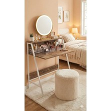 Ayz Piyano Çalışma Masası Oyuncu Masası Kahve Köşesi Makyaj Masası Çok Amaçlı Masa Beyaz - Çam