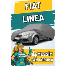 Car Shell Fiat Linea Uyumlu Araba Brandası Su ve Güneş Geçirmez Çizilmez Miflonlu Örtü Oto Örtü