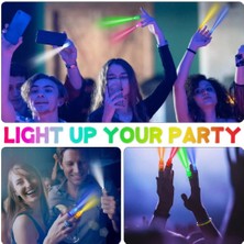 Popüler Sepet LED Işıklı Renkli Püsküllü Parmak Işığı 4 Renk 4 Adet