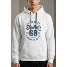 Baskılı Sweatshirt | Beyaz Kapüşonlu Hoodie Unisex| YYZ Store