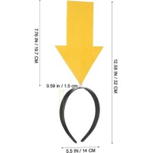 Just Cheap Store Kişiselleştirilebilir Ok Taç – Üzerine Yazı Yazılabilen Parti Tacı Sarı Renk