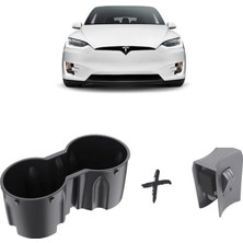 Ramm Tesla Model Y - Model 3 Orta Konsol Bardak Tutucu - Orta Klips Seti - Siyah