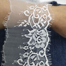 Karaaslan Beyaz Sakallı Kirpikli Dantel 9,5 cm 1 Adet (3 MT)-A018