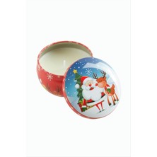 SiHako Noel Baba Yılbaşı Kapaklı Mum 6 cm