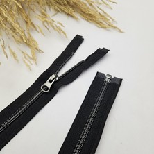 Kaf Kumaş Naylon Dişli Fermuar | Mont Fermuarı Uzunluk: 65 cm Siyah