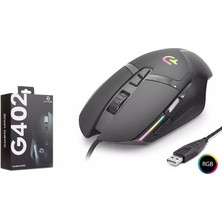 Hadron Nodar G402 Gaming Mouse Kablolu 7200 Dpi 7 Tuş 1000Hz Rgb Oyuncu Mouse Siyah