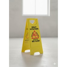 Primeaks Profesyonel Iş Güvenliği Levhası - Dikkat Kaygan Zemin (Dayanıklı Plastik)