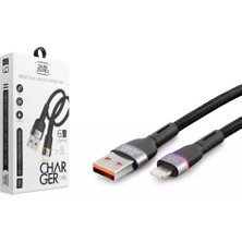 Subzero Innovar CL83 Metal Başlık Hasır 6A Lightning Rgb Ledli Hızlı Şarj Data Kablosu 1mt