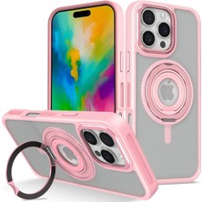 Azrlya  Iphone 16 Pro Max Banza Magsafe Standlı Kapak - Pembe