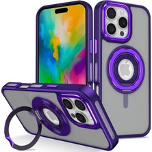 Azrlya  Iphone 16 Pro Max Banza Magsafe Standlı Kapak - Derin Mor