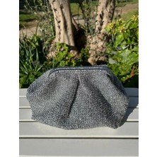 Zlato Kadın Gümüş El Örme Burslu Şık Çanta Günlük ve Özel Günler