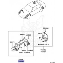 TŞT Mitsubishi Lancer Ön Çamurluk Davlumbazı Sağ 1992-1996 (Oem No:  MB907176)