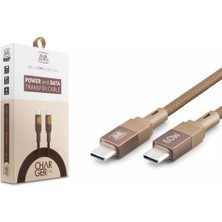Subzero Innovar CL176 Metal Başlık Hasır 60W Type-C To Type-C Hızlı Şarj Data Kablosu 1mt