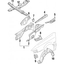 TŞT Mazda 626 Ön Çamurluk Davlumbazı Sağ 1988-1992 (Oem No:  G211-56-130B)