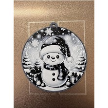 Kabartmalı Kardan Adam Anahtarlık&ağaç Süsü