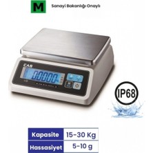 CAS Sw Iı W 30 Kg. Sıvı Korumalı Tartım Terazisi
