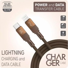 Subzero Innovar CL175 27W Pd Type-C Lightning Metal Başlık Hasır Hızlı Şarj Data Kablosu