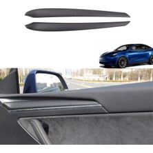 Ramm Tesla Model Y / Model 3 Ön Kapı Dekoratif Kaplama Parlak Siyah 2li Set