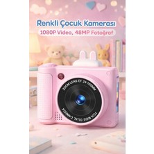 FaroxTech 48MP Hd Selfie Modlu Çocuk Fotoğraf Makinesi - 1080P Video Kayıt, Oyunlu ve Mp3 Çalar Dijital Kamera