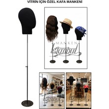 Manken İstanbul Özel Metal Standlı Kafa Mankeni Peruk Mankeni Aksesuar Mankeni - Vitrinler Için Özel Kafa Mankeni