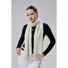 Derikem Kadın Yumuşak Dokulu Akrilik Basic Kışlık Şal Ekru