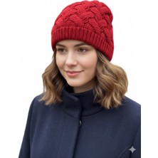 Derikem Şık Kadın Saç Örgü Astarlı Triko Bere