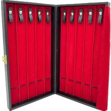 Sezgin Kutu ve Aksesuar Tesbih Kutusu 10 Lu Lot Deri Siyah