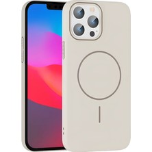 Azrlya  Iphone 15 Pro Max Broş Magsafe Kapak - Krem