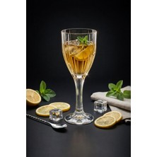 Gülümseten Avm 6’lı Çizgili Cam Meşrubat Bardağı Seti | Kokteyl, Soğuk Içecek & Sunum Bardağı - Beyaz- Tek Ebat