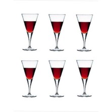 Paşabahçe 6 Lı Ayaklı Meşrubat Bardağı Kahve Yanı Su Bardağı Kokteyl Sunum Bardağı V Line Bardak - Beyaz