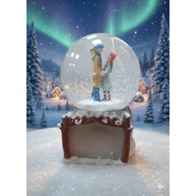 Belkıs Kırtasiye Aşıklar Kış Masalı Temalı Fotoğraf Çerçeveli Jumbo En Büyük Boy Küre Püskürtme Motorlu Müziklıışıklı