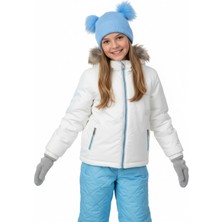 Ottoland Kız Çocuk Kışlık Bere Çift Ponponlu Pamuklu Şirin Örgü Model Katlamalı Yumuşacık Rahat