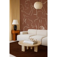 Arkhearts Hafıza – Terracotta Soyut Figür Desenli Kendinden Yapışkanlı Duvar Kağıdı