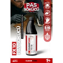 CleanTurk FX10 En İyi Pas Sökücü ve Pas Çözücü Demir Metal ve Yüzey Pas Temizleme