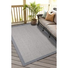 Konfor Sisalux 3092 Gri Jüt Tabanlı Modern Dokuma Kilim Sisal Hasır Halı120x180