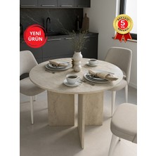 Dorpek Toli Modern Yemek Masası, Şık Tasarım - Traverten