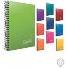 Gıpta Eko Pastik Kapak Defter A4 40 Yaprak Kareli Spiralli