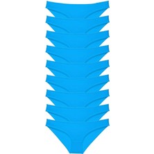 Çamaşır Kenti 9 Adet Süper Eko Set Likralı Kadın Slip Külot Mavi