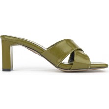 Ziya, Kadın Topuklu Terlik 161996Z610 Yeşil