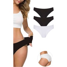 Çamaşır Kenti 3 Adet Kadın Dikişsiz Lazer Kesim Esnek Iz Yapmayan Külot S1