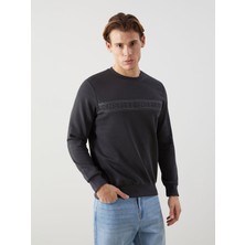 Lc Waikiki Yeni Sezon Bisiklet Yaka Baskılı Erkek Kalın Sweatshirt