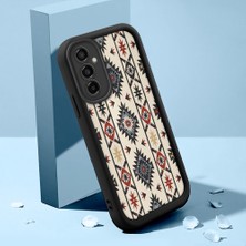 HONTINGA Samsung Galaxy M23 ile Uyumlu Kılıfı Düşüme Önleyici Basitlik Anti Düşme Kamera Korumali Süslü Desen Siyah Desen Yumuşak Silikon Telefon Kılıfı K2-0255