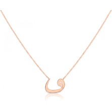 Mavili Gümüş Vav Kolye - Rose