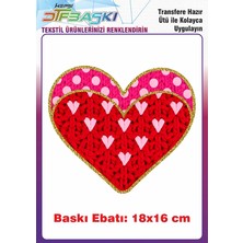 F17 Ajans Örgü Görünümlü Ütü ile Yapışan Tişört Tekstil Baskı