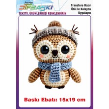 F17 Ajans Örgü Görünümlü Ütü ile Yapışan Tişört Tekstil Baskı