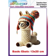 F17 Ajans Örgü Görünümlü Ütü ile Yapışan Tişört Tekstil Baskı