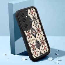 HONTINGA Samsung Galaxy A24 ile Uyumlu Kılıfı Düşüme Önleyici Basitlik Anti Düşme Kamera Korumali Süslü Desen Siyah Desen Yumuşak Silikon Telefon Kılıfı K2-0255